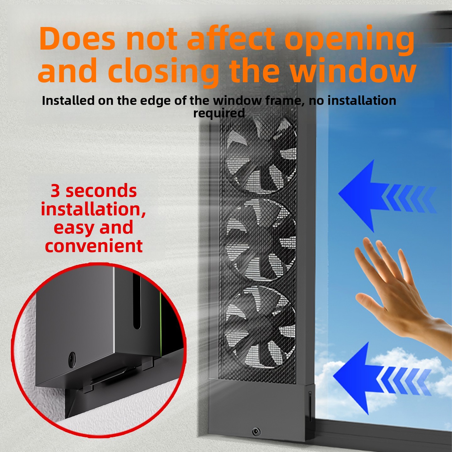 Home Goods Bathroom - Tool-Free Window Exhaust Fan – Strong