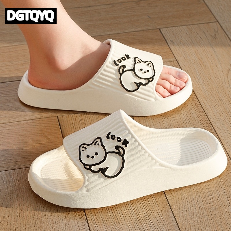 Home Bathroom Lights - Fashion Cat Women Men Slippers Indoor