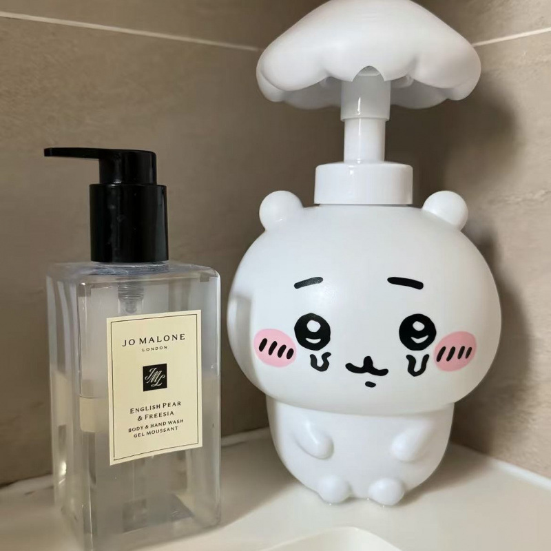 Home Goods Bathroom - Chiikawa Bottle Kawaii Mushroom Hand Sanitizer