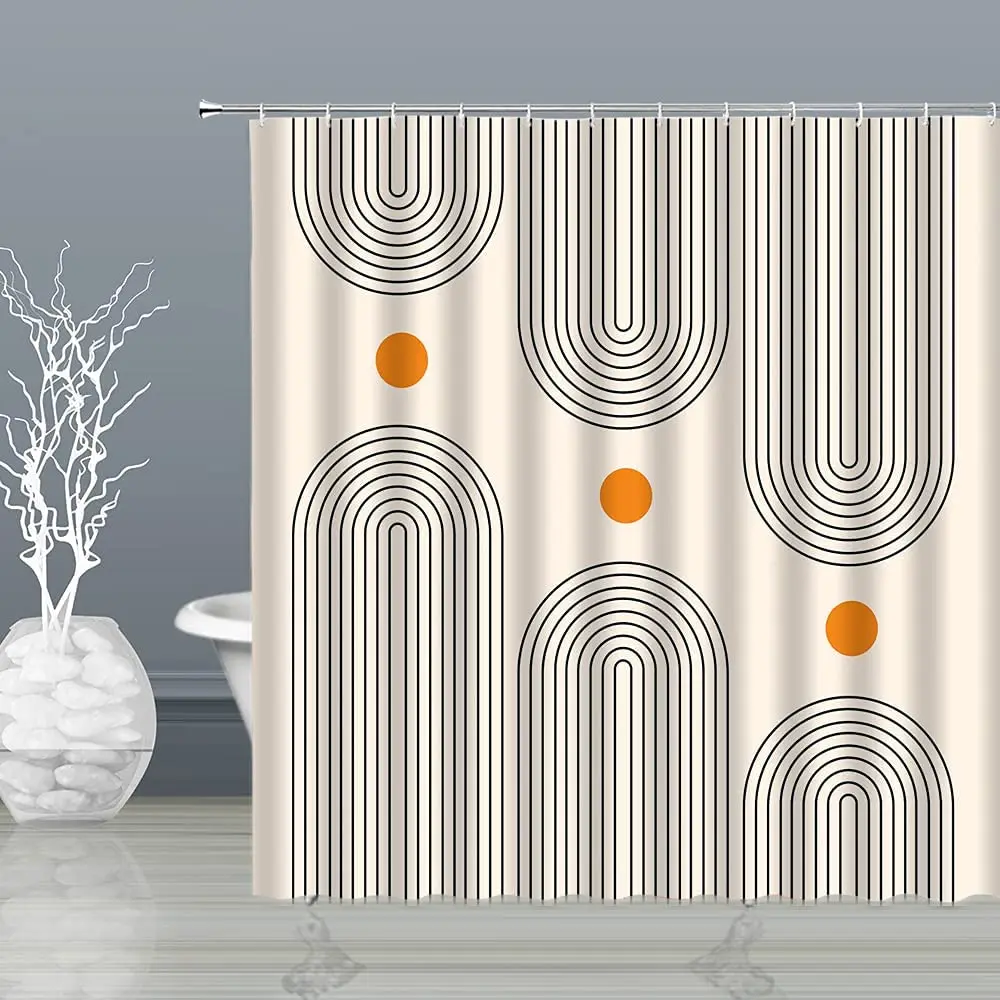 Shower Curtain Liner - unframed Abstract Mid Century Shower Curtain
