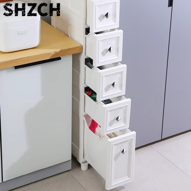 Home Goods Bathroom Cabinets - Ultra-Slim Gap Storage Cabinet Thickened Drawer-Type