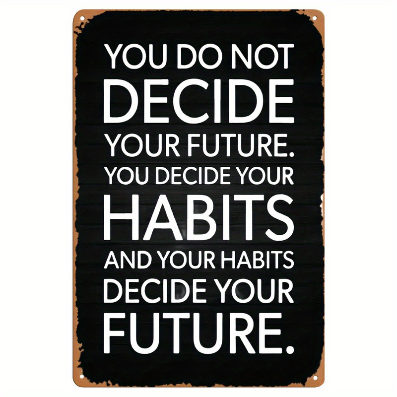 Home Bathroom Quotes - 1 Inspirational Quote Iron Wall Decoration