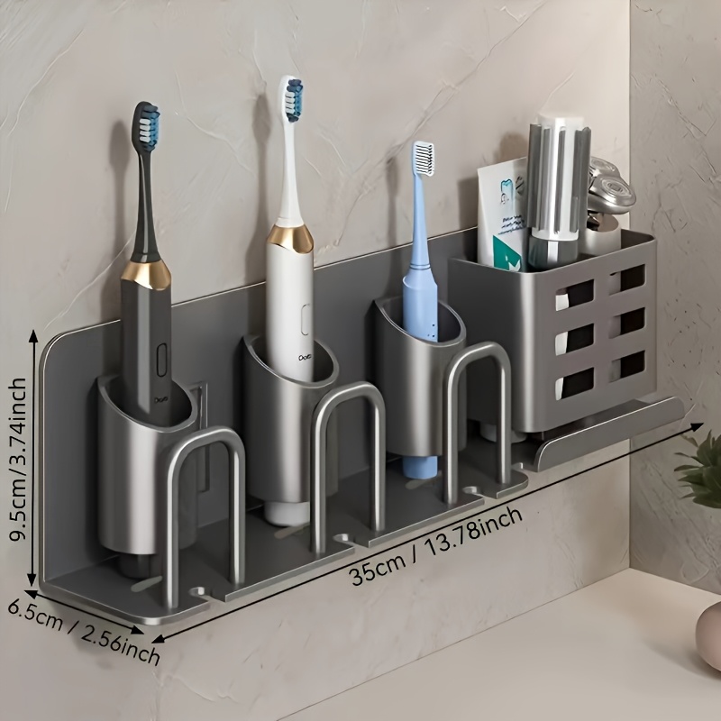 Toothbrush Holder Set - No Drill Wall Mounted Toothbrush Holder