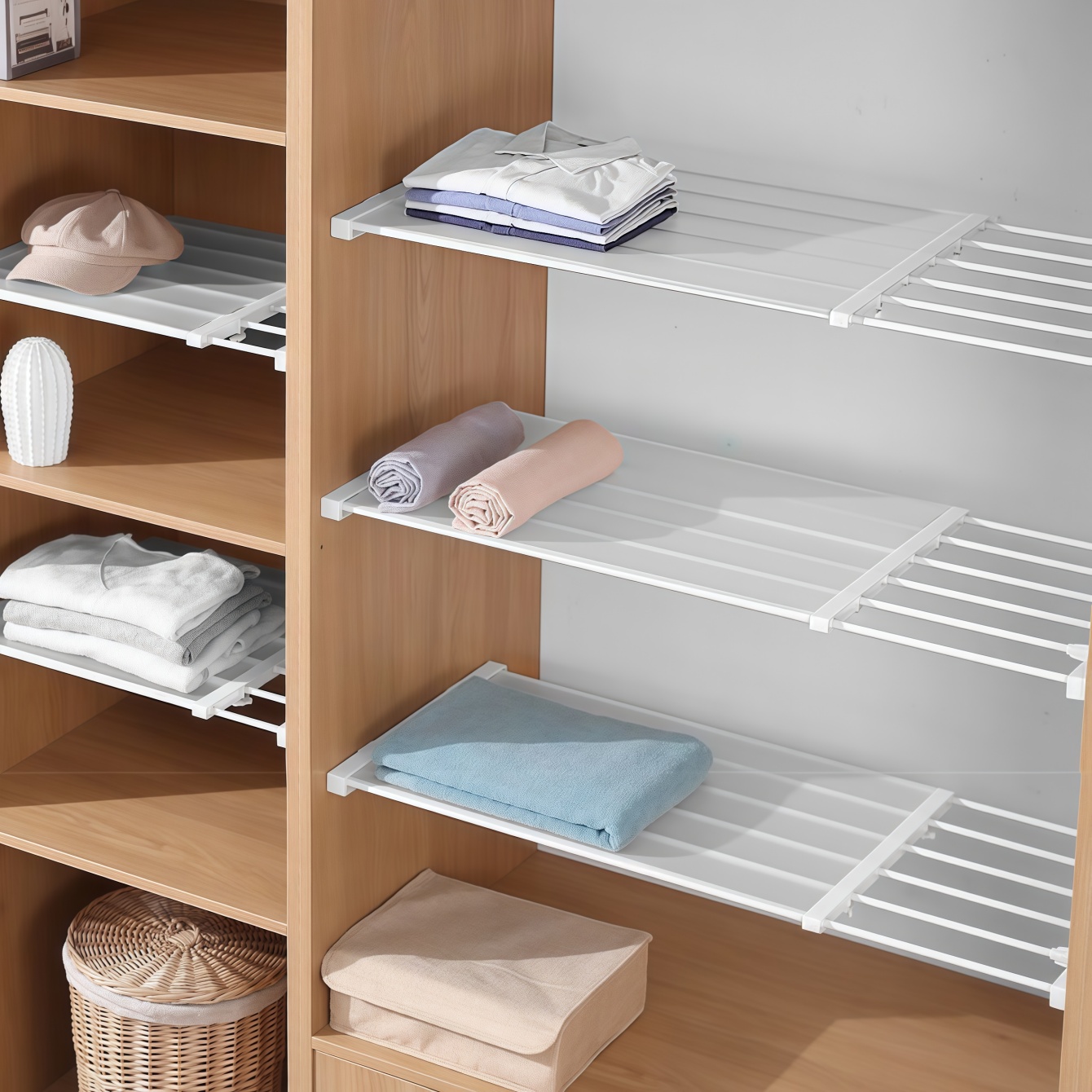 Home Goods Bathroom Cabinets - Closet Tension Shelf & Rod Expandable