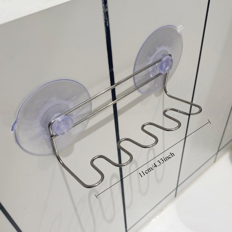 Toothbrush Holder Set - 1pc Stainless Steel Toothbrush Holder Suction