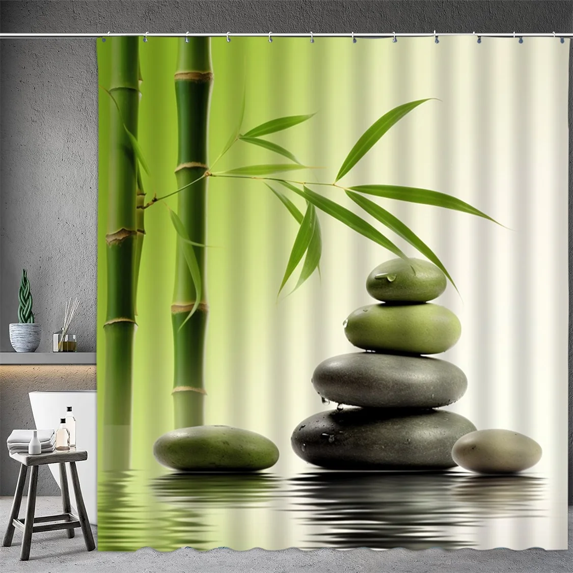 Black Stone Tower Zen Shower C - đánh giá và giá Shower Curtain Liner
