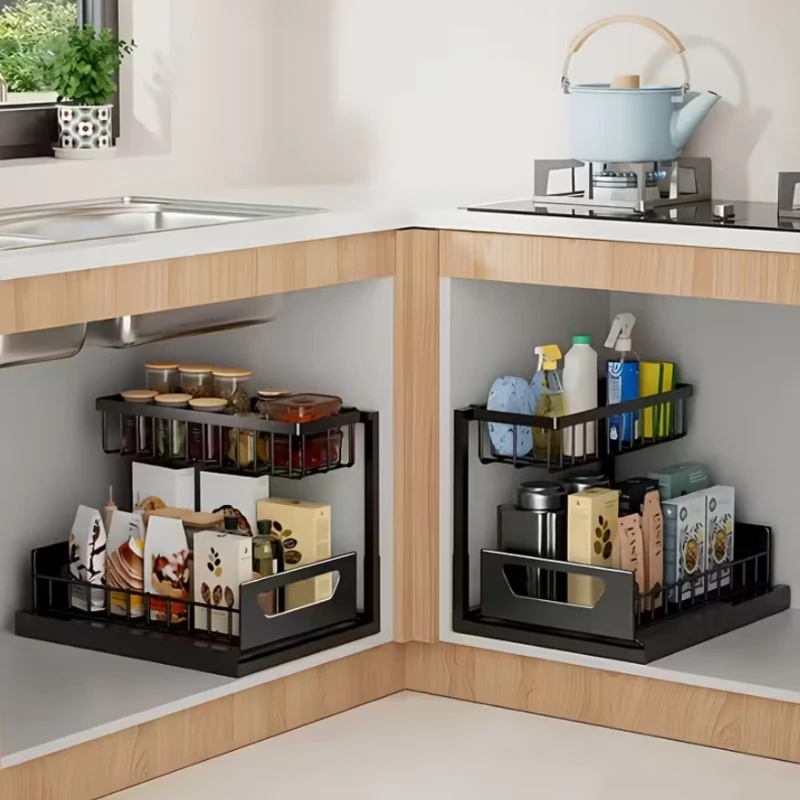 Pull‑out 2‑Tier Under‑Sink Cab - đánh giá và giá Home Goods Bathroom Cabinets