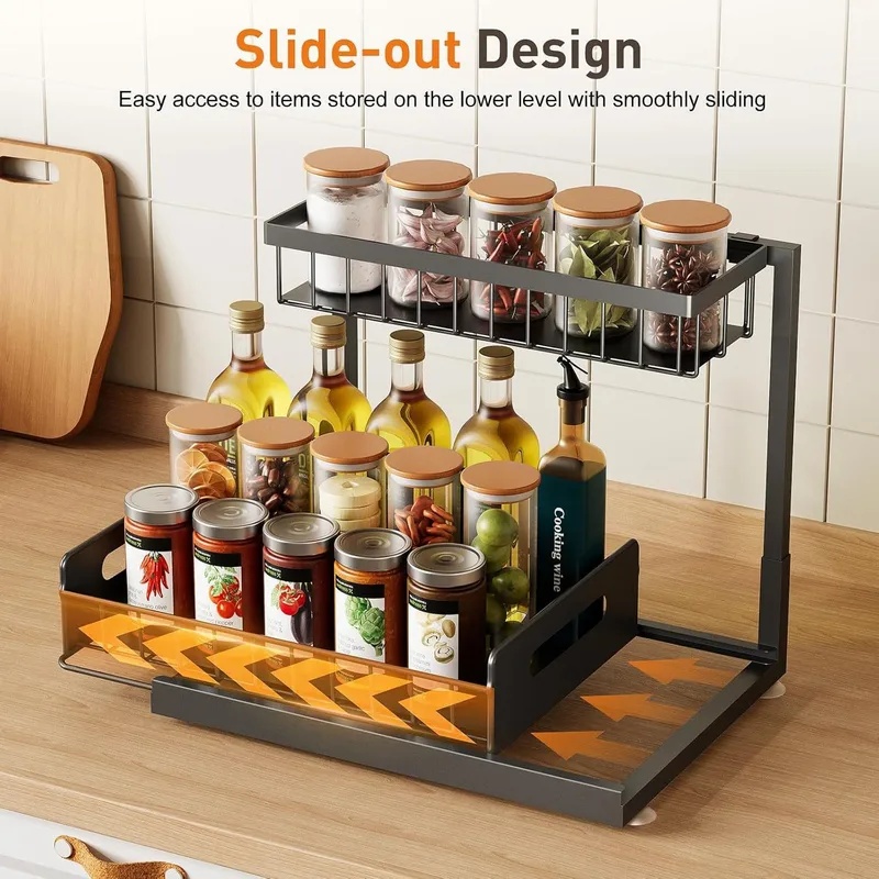 Pull‑out 2‑Tier Under‑Sink Cab - đánh giá và giá Home Goods Bathroom Cabinets