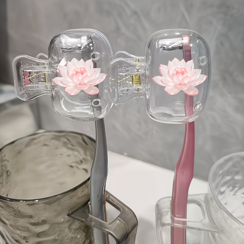 Beautiful Lotus 2pcs Toothbrus - đánh giá và giá Toothbrush Holder Set