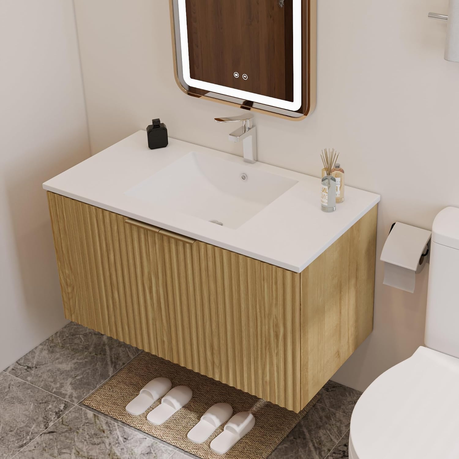 Modern Floating Bathroom Vanit - đánh giá và giá Home Goods Bathroom Cabinets
