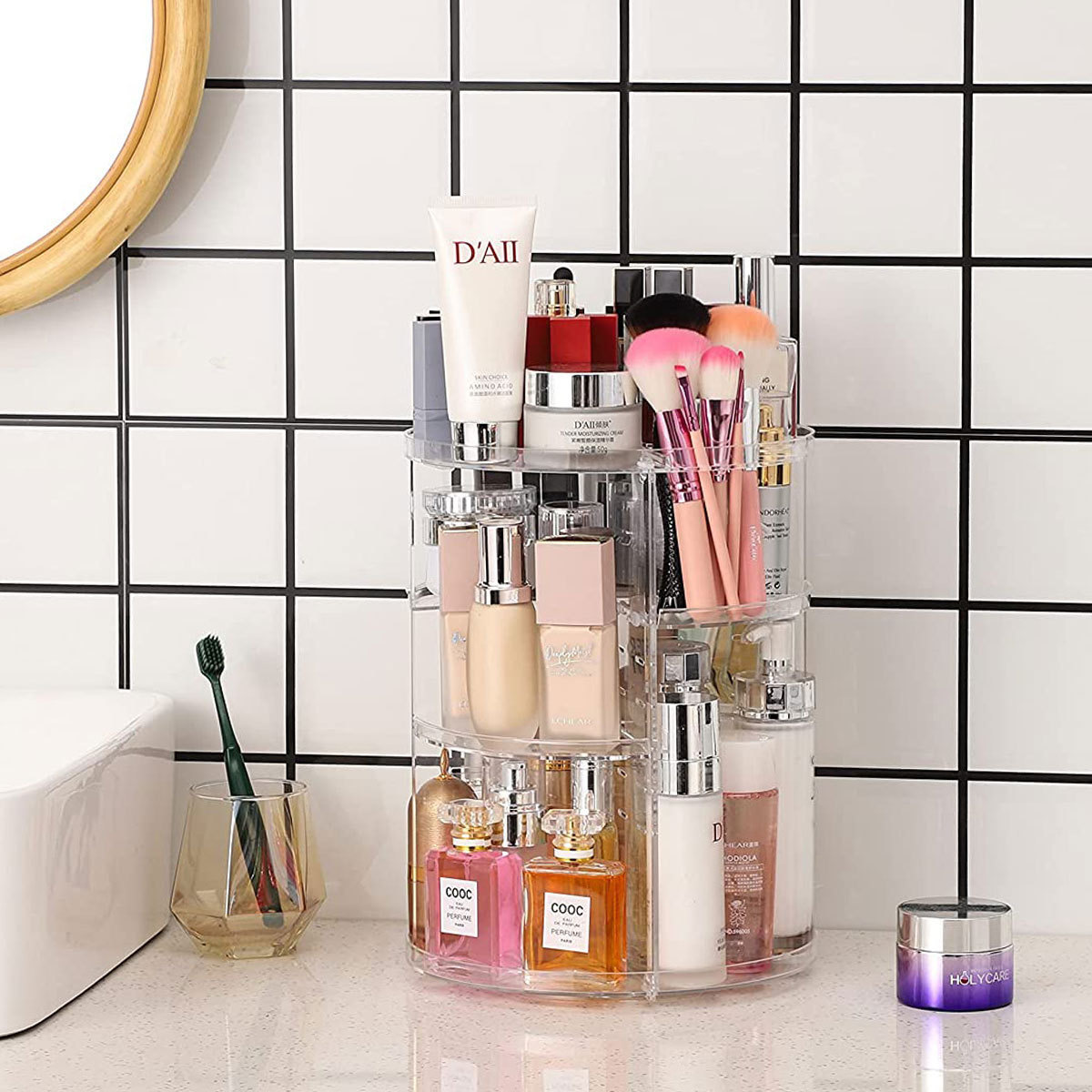 360-Degree Rotating Cosmetic S - đánh giá và giá Home Goods Bathroom Cabinets