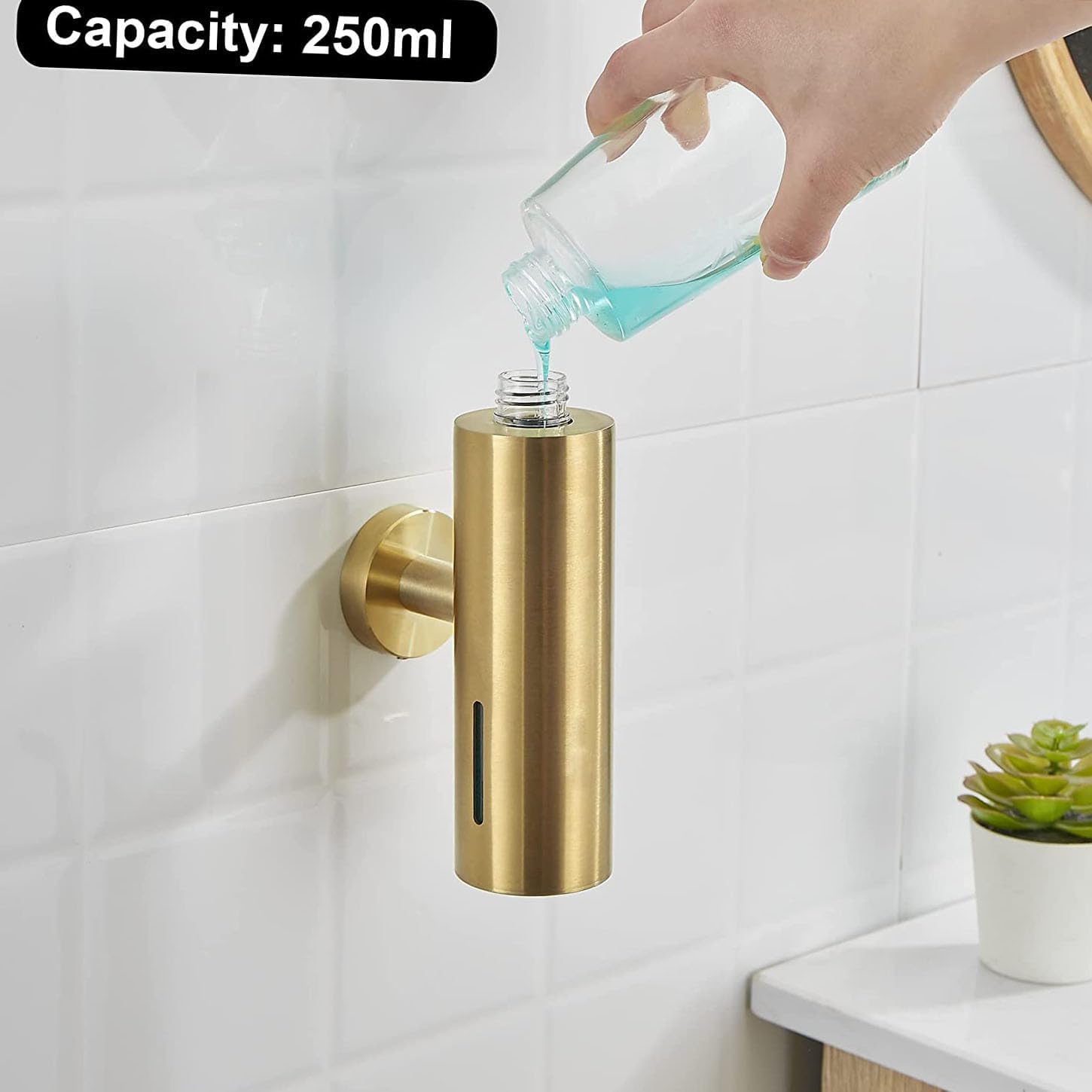Single 250ML Soap Dispenser Ba - đánh giá và giá Home Bathroom Wall Soap Dispenser