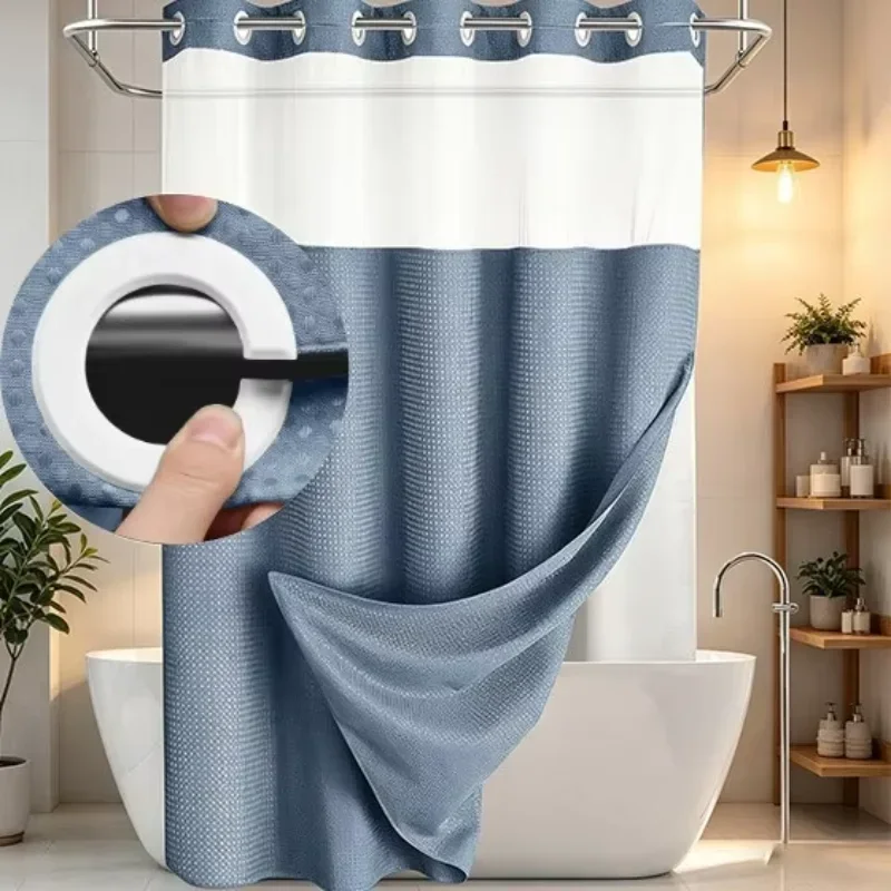 1PC Dotted Waffle Weave Shower - đánh giá và giá Shower Curtain Liner