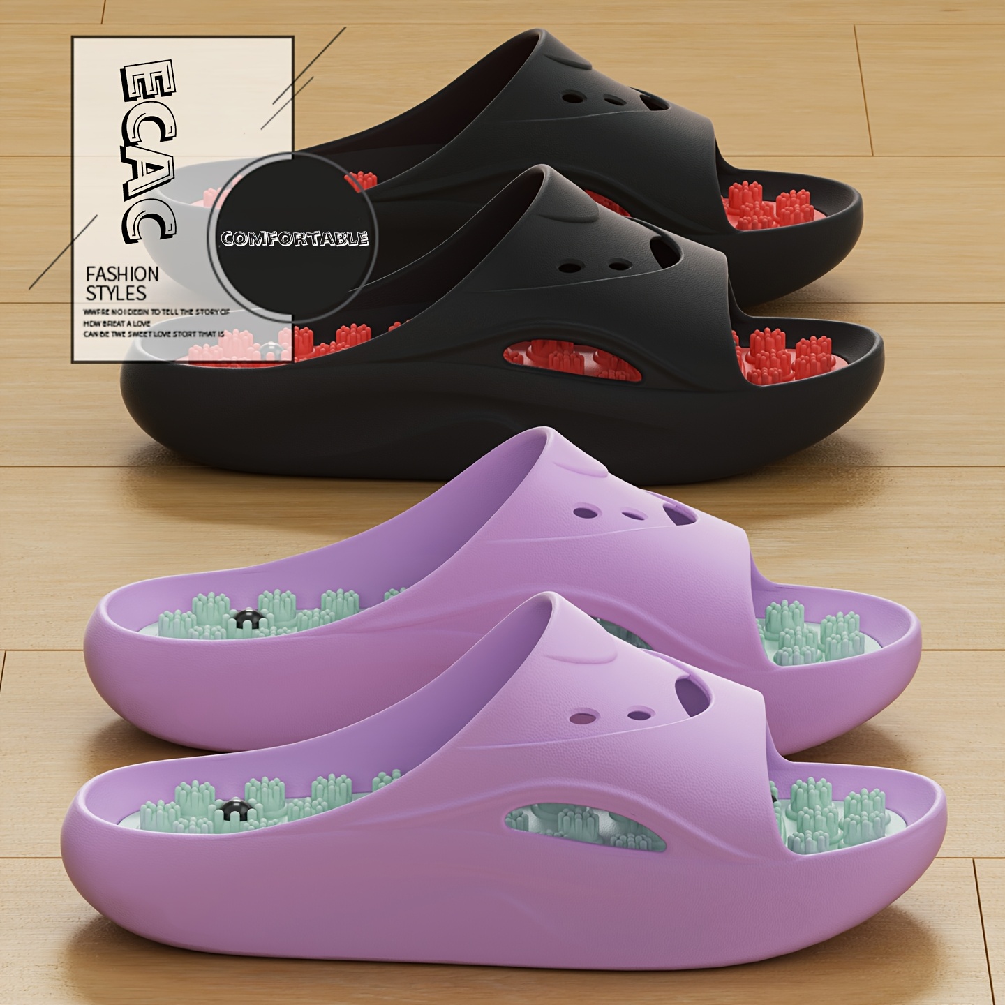 Women Men EVA Massage Slippers - đánh giá và giá Home Outdoor Bathroom