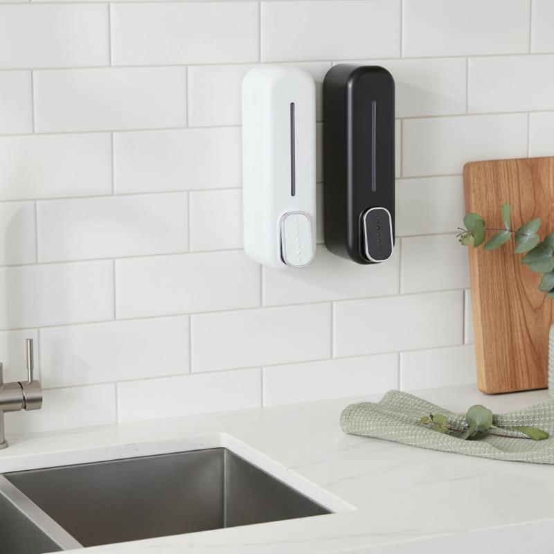 Manual Press ABS Wall‑Mounted  - đánh giá và giá Home Bathroom Wall Soap Dispenser