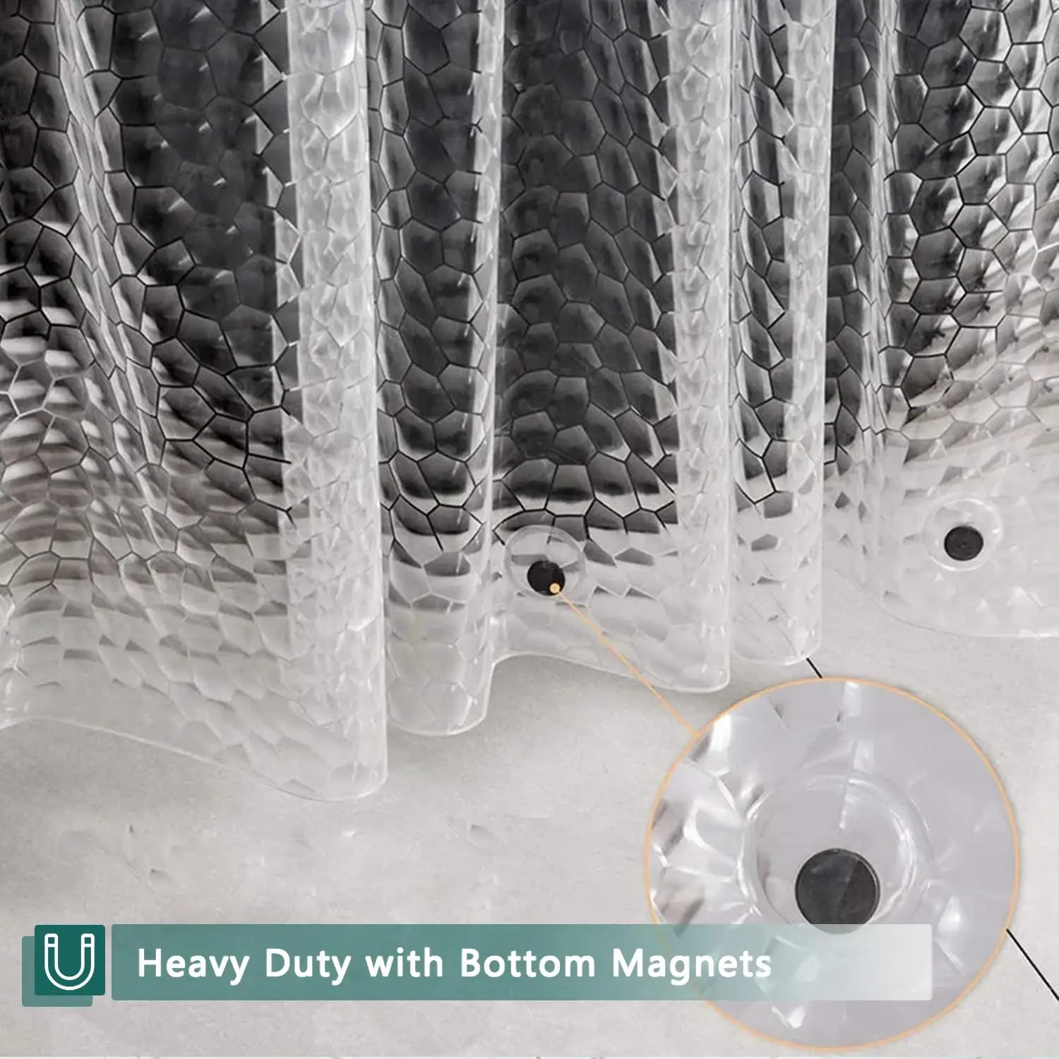 3D Water Cube Shower Curtain L - đánh giá và giá Shower Curtain Liner