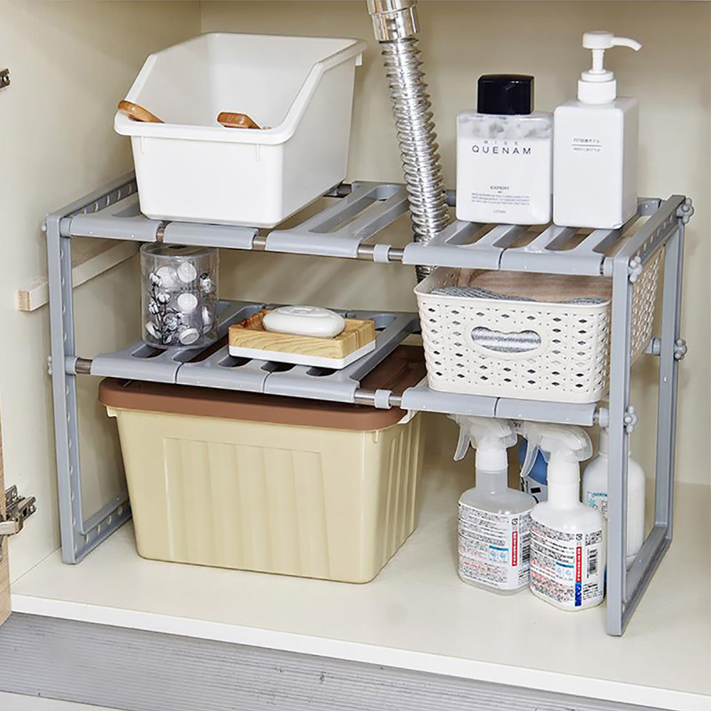 Under Sink Organizer 2-Tier Ex - đánh giá và giá Home Goods Bathroom Cabinets