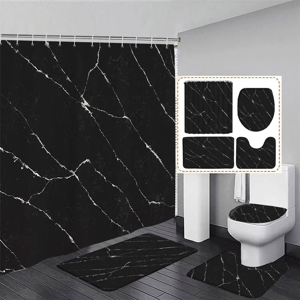 Black Marble Shower Curtain Se - đánh giá và giá Shower Curtain Liner