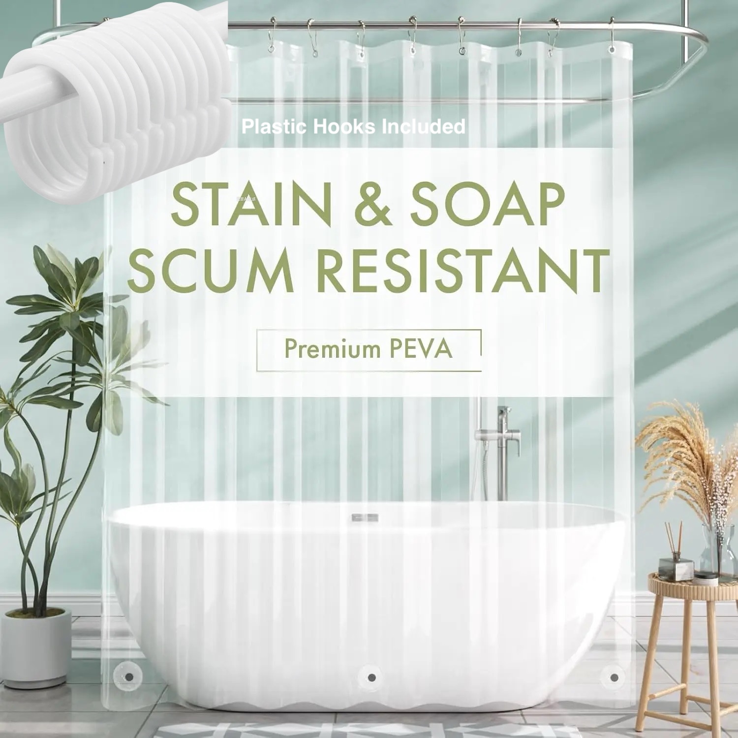 1pc Lightweight Waterproof Cle - đánh giá và giá Shower Curtain Liner