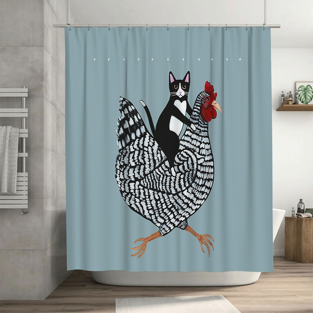 Chicken Shower Curtain Farmhou - đánh giá và giá Shower Curtain Liner
