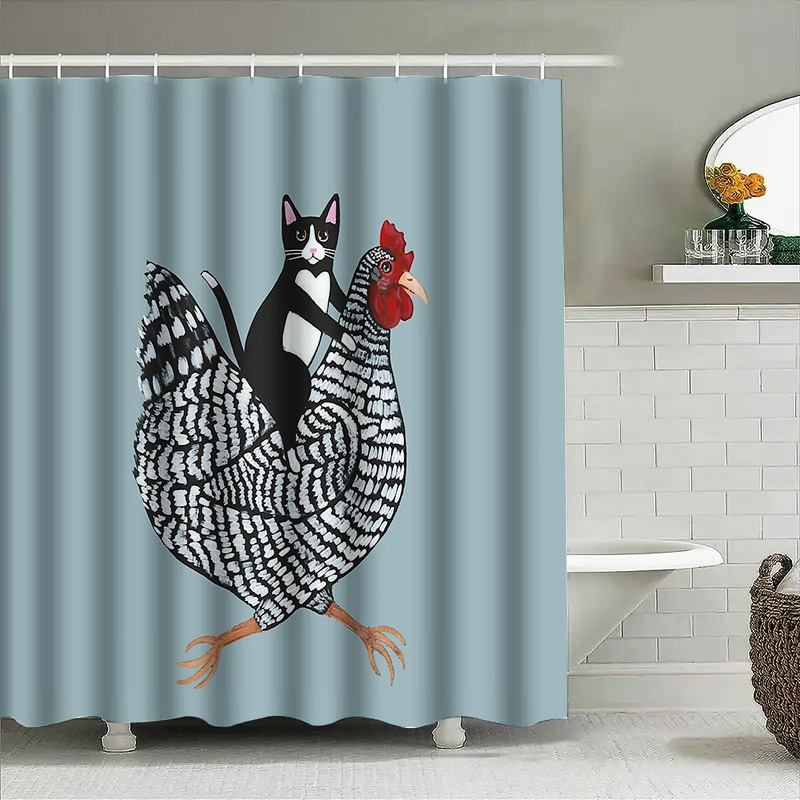 Chicken Shower Curtain Farmhou - đánh giá và giá Shower Curtain Liner