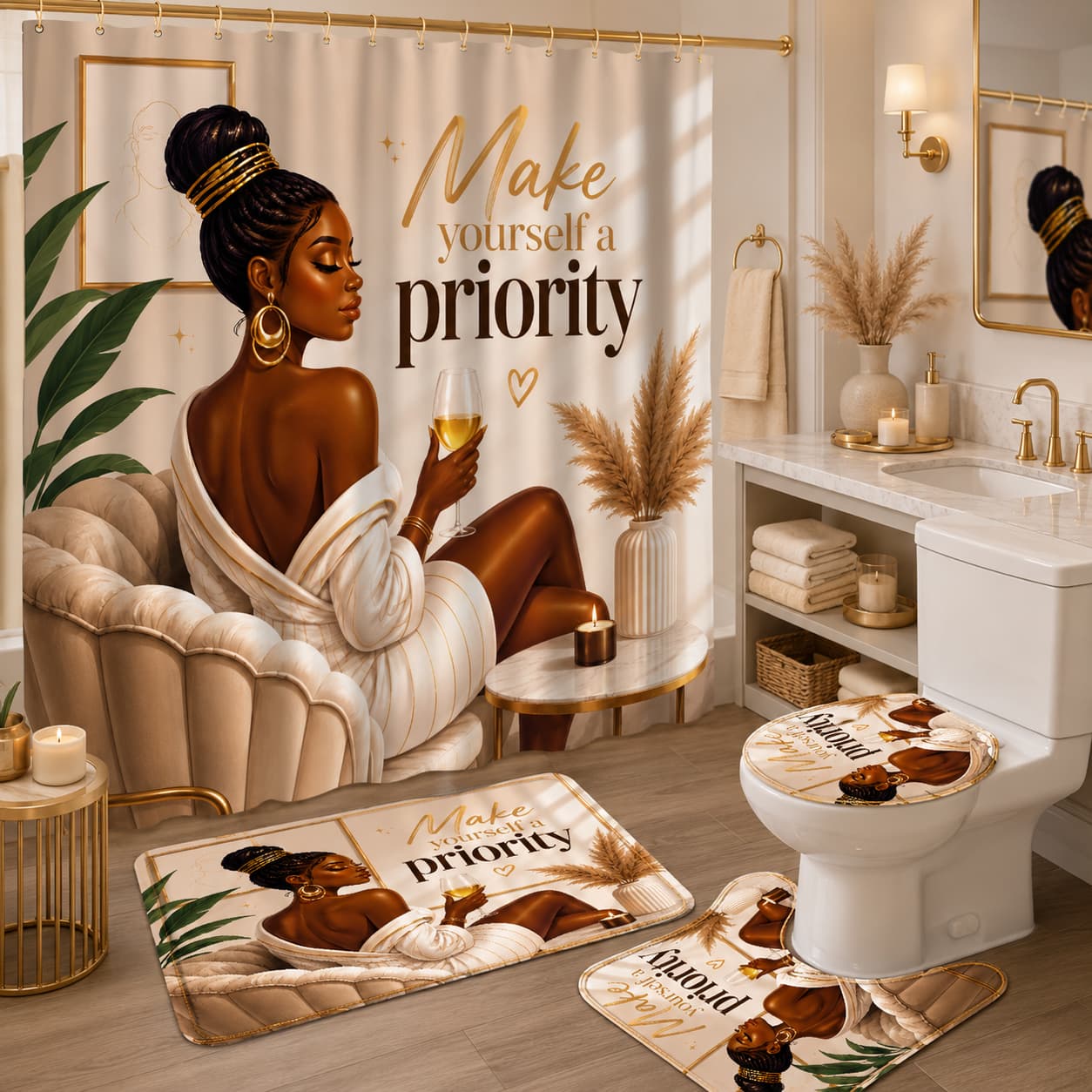 2D Flat, 2D Flat 4pcs Elegant  - đánh giá và giá Home Bathroom Quotes