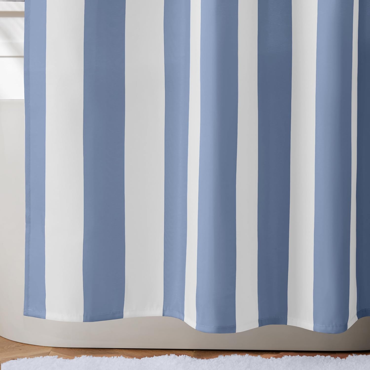 Modern Blue White Striped Show - đánh giá và giá Shower Curtain Liner