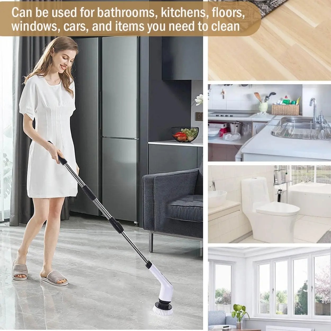 Powerful Cordless Electric Spi - đánh giá và giá Home Bathroom Cleaning Machine