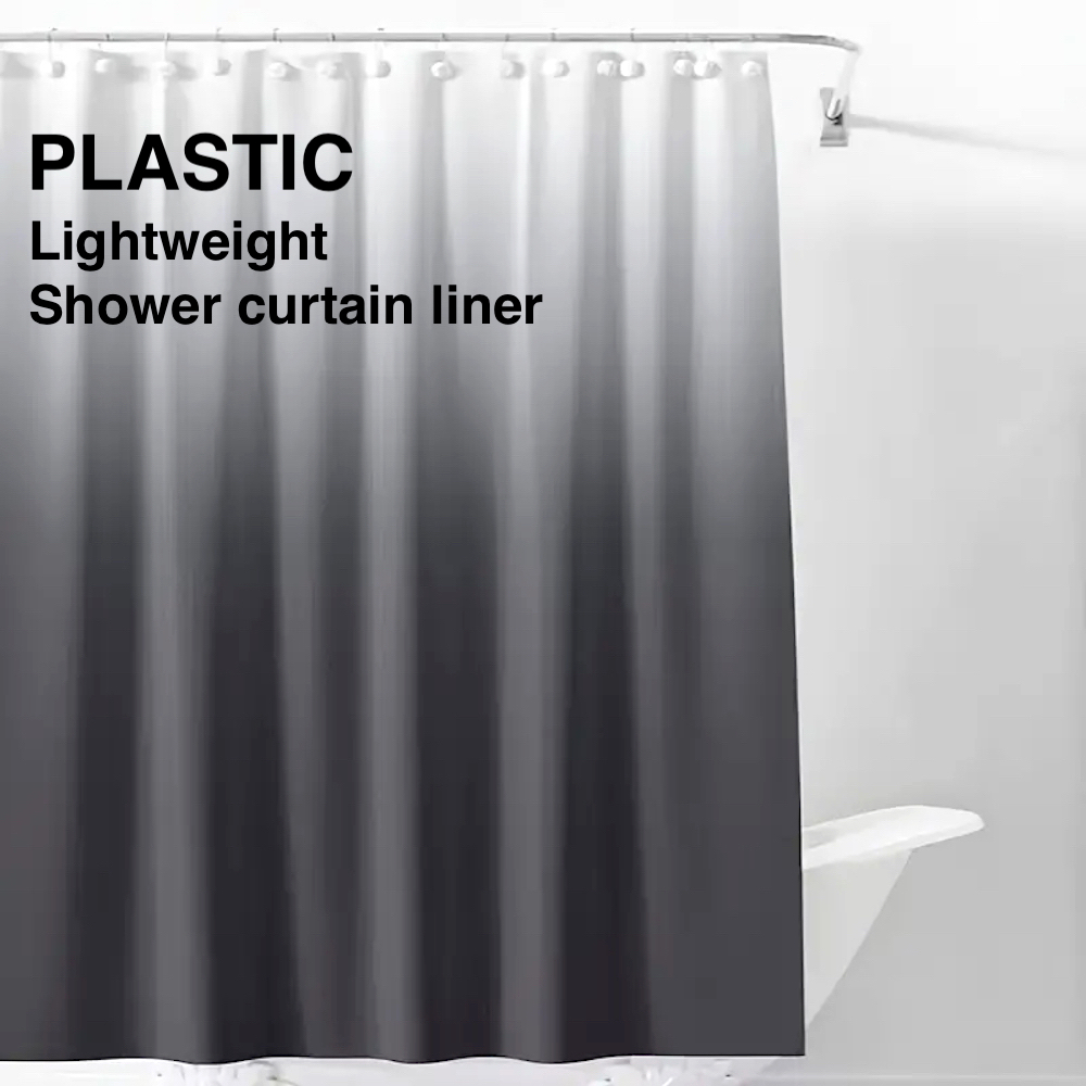 1Pc Gray Gradient Shower Curta - đánh giá và giá Shower Curtain Liner