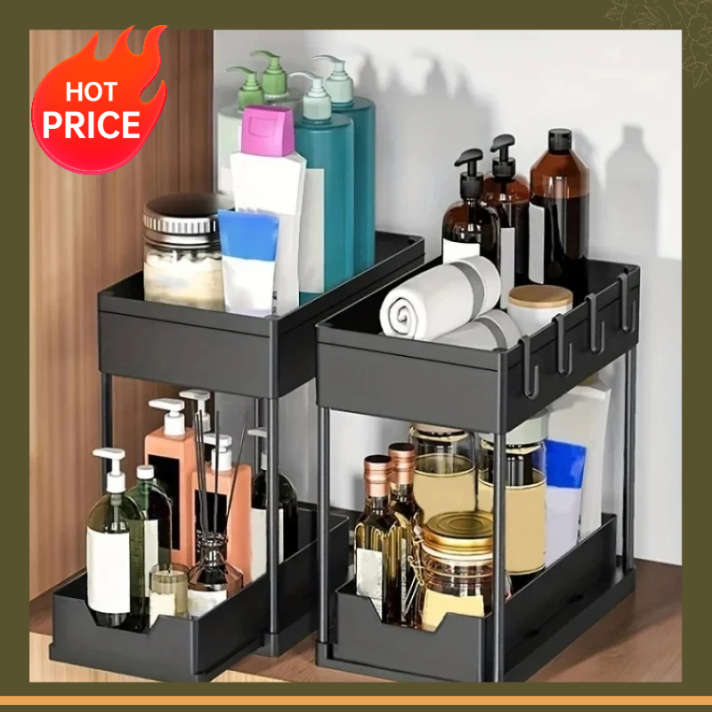 2 Tier Under Sink Organizer Sl - đánh giá và giá Home Goods Bathroom Cabinets