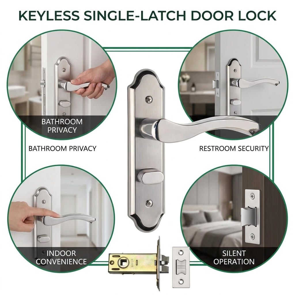 Door Lock Aluminum Alloy Priva - đánh giá và giá Home Bathroom Hardware