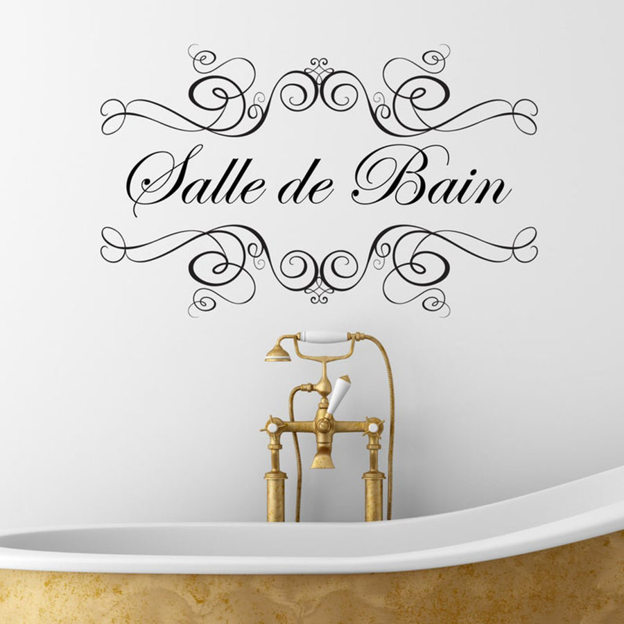 Salle De Bain Wall Sticker Fre - đánh giá và giá Home Bathroom Quotes